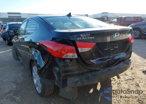 2013 Hyundai Elantra Limited from USA, damaged, VIN KMHDH4AE7DU605526